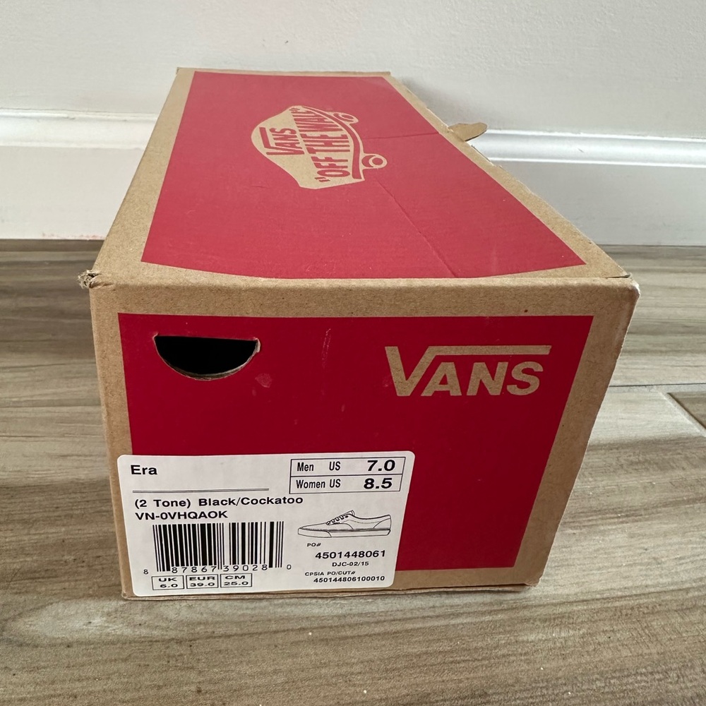 Vans Era 2 Tone Black and Teal Cockatoo Canvas Shoes - Picture 9 of 9